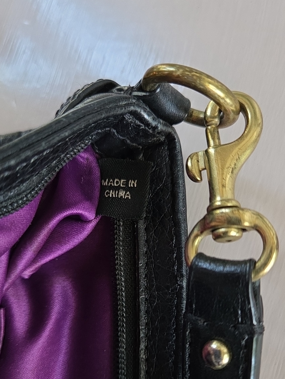 Coach Black Leather Crossbody Bag with Gold Hardware - Picture 9 of 10